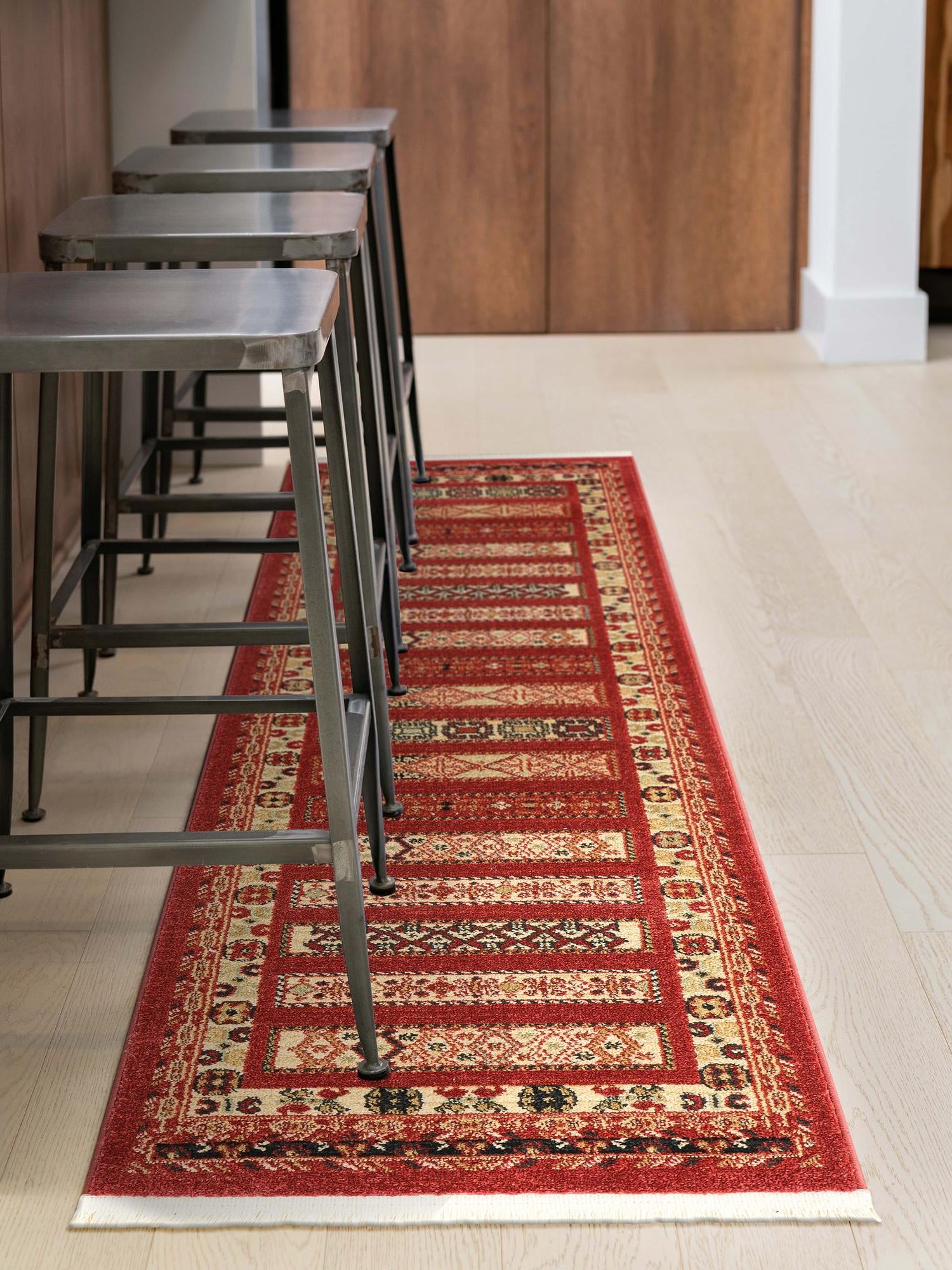 Rust Red 2' 7 x 10' Fars Runner Area Rug 100% Polypropylene Unique Traditional Carpet for Classical Living, Dining Room & Office Spaces for Sale at Rug Engine