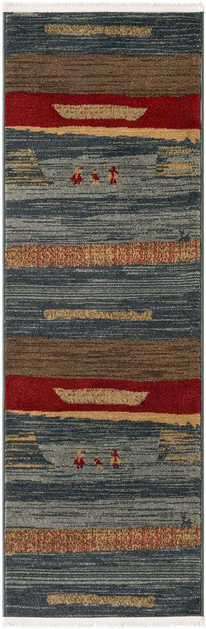 Blue 2' x 6' 1 Fars Runner Area Rug 100% Polypropylene Unique Traditional Carpet for Classical Living, Dining Room & Office Spaces for Sale at Rug Engine