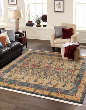 Navy Blue 8' x 8' Edinburgh Square Rug