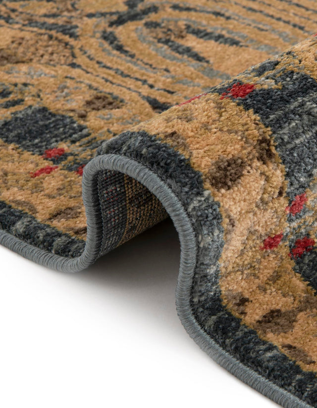 Navy Blue 6' 1 x 6' 1 Edinburgh Square Area Rug 100% Polypropylene Easy Clean With Cotton Backing Traditional Classic Design Carpet for Living, Dining Room, Office for Sale at Rug Engine