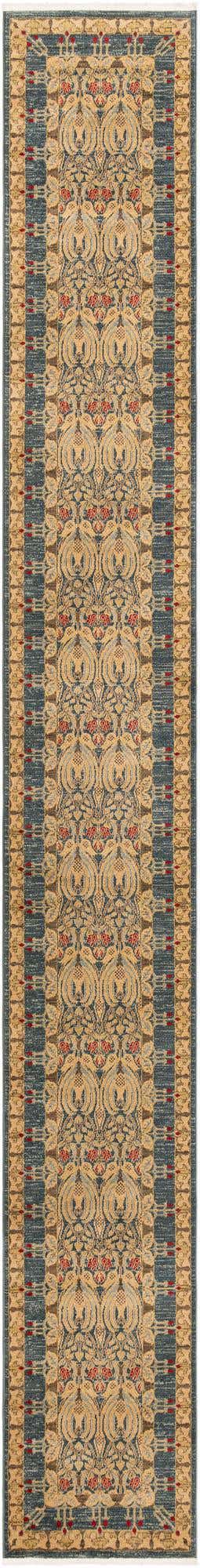 Navy Blue 2' 7 x 19' 8 Edinburgh Runner Area Rug 100% Polypropylene Easy Clean With Cotton Backing Traditional Classic Design Carpet for Living, Dining Room, Office for Sale at Rug Engine