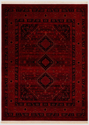 Red 9' x 12' Tekke Rectangle Area Rug Classic Traditional Vintage Design Carpet for Living Rooms, Dining, Bedrooms, Office Space for Sale at Rug Engine