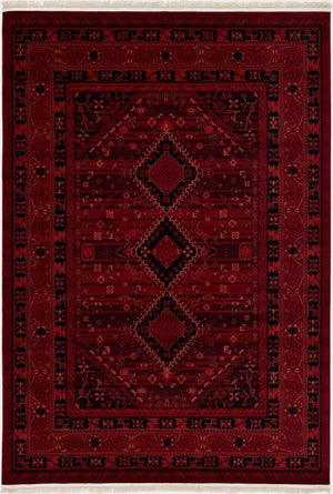 Red 7' 1 x 10' Tekke Rectangle Area Rug Classic Traditional Vintage Design Carpet for Living Rooms, Dining, Bedrooms, Office Space for Sale at Rug Engine
