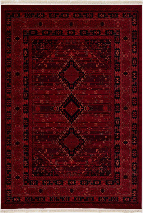 Red 7' 1 x 10' Tekke Rectangle Area Rug Classic Traditional Vintage Design Carpet for Living Rooms, Dining, Bedrooms, Office Space for Sale at Rug Engine