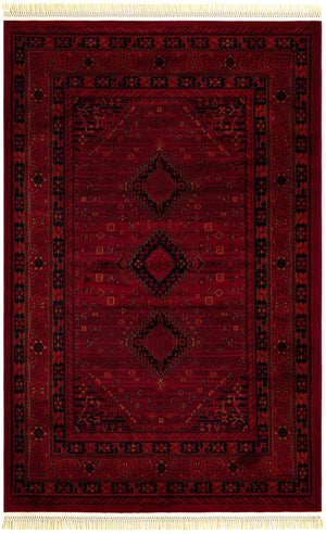 Red 5' 3 x 8' Tekke Rectangle Area Rug Classic Traditional Vintage Design Carpet for Living Rooms, Dining, Bedrooms, Office Space for Sale at Rug Engine