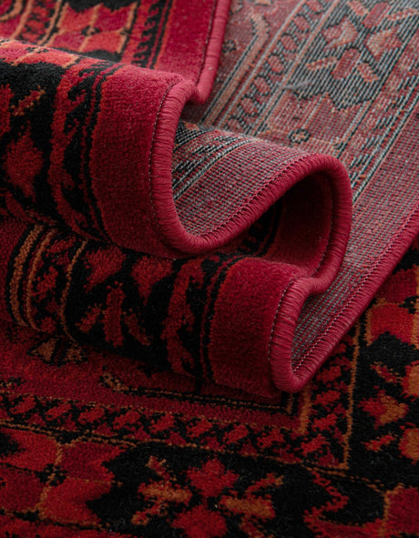 Red 3' 3 x 16' 5 Tekke Runner Area Rug Classic Traditional Vintage Design Carpet for Living Rooms, Dining, Bedrooms, Office Space for Sale at Rug Engine