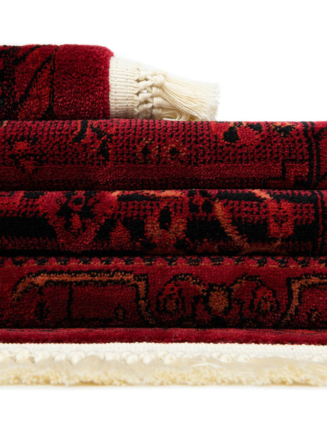 Red 3' 3 x 16' 5 Tekke Runner Area Rug Classic Traditional Vintage Design Carpet for Living Rooms, Dining, Bedrooms, Office Space for Sale at Rug Engine