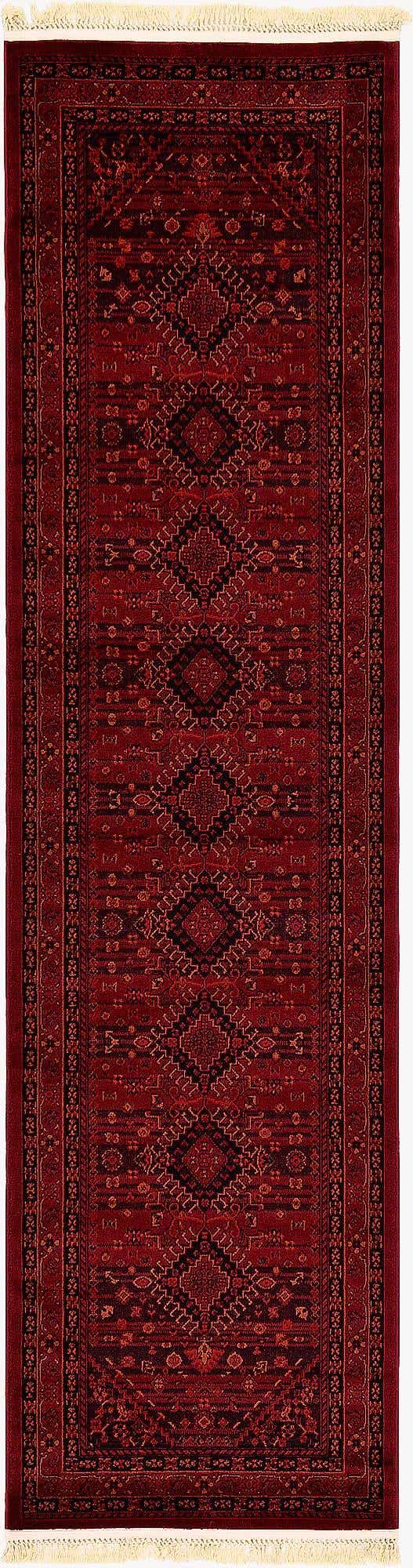 Red 2' 7 x 10' Tekke Runner Area Rug Classic Traditional Vintage Design Carpet for Living Rooms, Dining, Bedrooms, Office Space for Sale at Rug Engine
