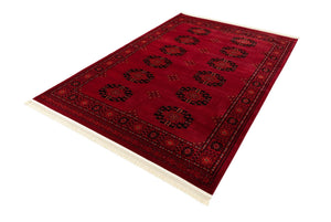 Red 7' 1 x 10' Tekke Rectangle Area Rug Classic Traditional Vintage Design Carpet for Living Rooms, Dining, Bedrooms, Office Space for Sale at Rug Engine