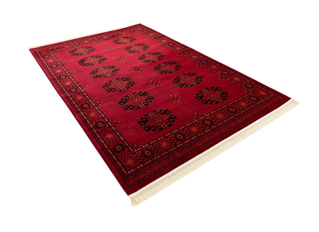 Red 7' 1 x 10' Tekke Rectangle Area Rug Classic Traditional Vintage Design Carpet for Living Rooms, Dining, Bedrooms, Office Space for Sale at Rug Engine