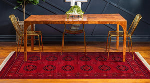 Red 10' x 14' 1 Tekke Rectangle Area Rug Classic Traditional Vintage Design Carpet for Living Rooms, Dining, Bedrooms, Office Space for Sale at Rug Engine
