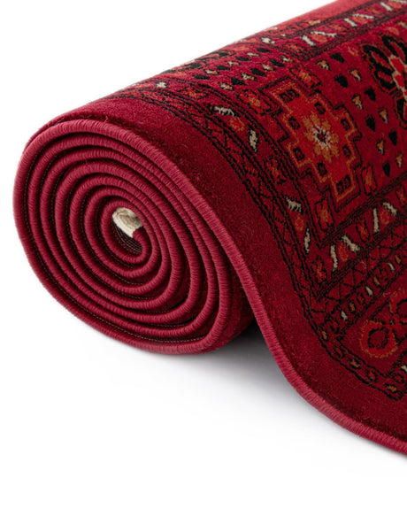 Red 7' 1 x 10' Tekke Rectangle Area Rug Classic Traditional Vintage Design Carpet for Living Rooms, Dining, Bedrooms, Office Space for Sale at Rug Engine