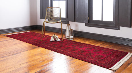 Red 2' 7 x 12' Tekke Runner Area Rug Classic Traditional Vintage Design Carpet for Living Rooms, Dining, Bedrooms, Office Space for Sale at Rug Engine