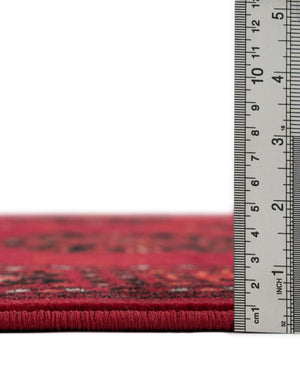 Red 2' x 5' 3 Tekke Runner Area Rug Classic Traditional Vintage Design Carpet for Living Rooms, Dining, Bedrooms, Office Space for Sale at Rug Engine