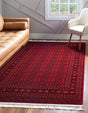 Red 6' 1 x 9' Tekke Rectangle Area Rug Classic Traditional Vintage Design Carpet for Living Rooms, Dining, Bedrooms, Office Space for Sale at Rug Engine
