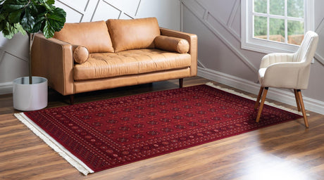 Red 9' x 12' Tekke Rectangle Area Rug Classic Traditional Vintage Design Carpet for Living Rooms, Dining, Bedrooms, Office Space for Sale at Rug Engine