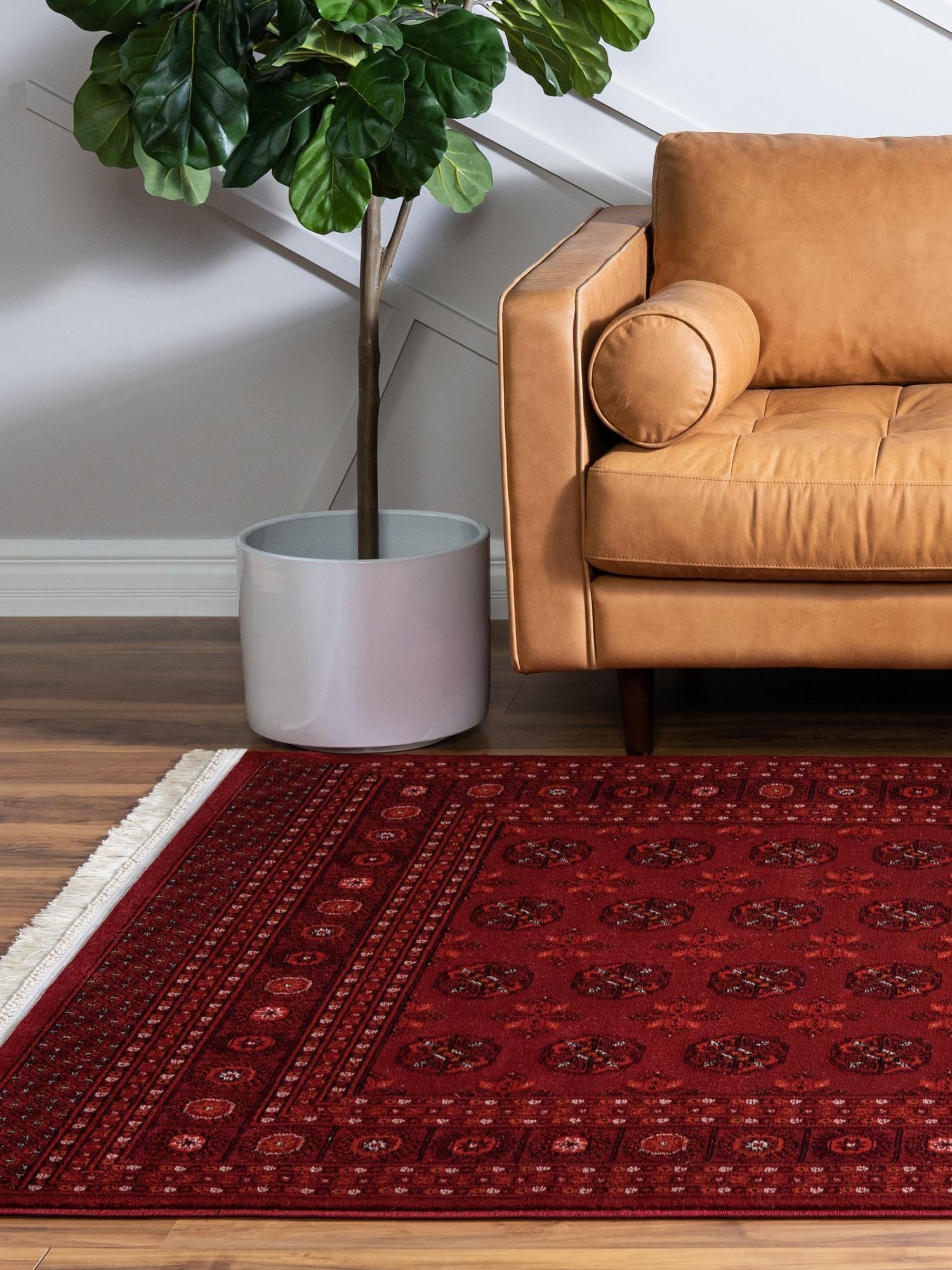Red 5' 3 x 8' Tekke Rectangle Area Rug Classic Traditional Vintage Design Carpet for Living Rooms, Dining, Bedrooms, Office Space for Sale at Rug Engine
