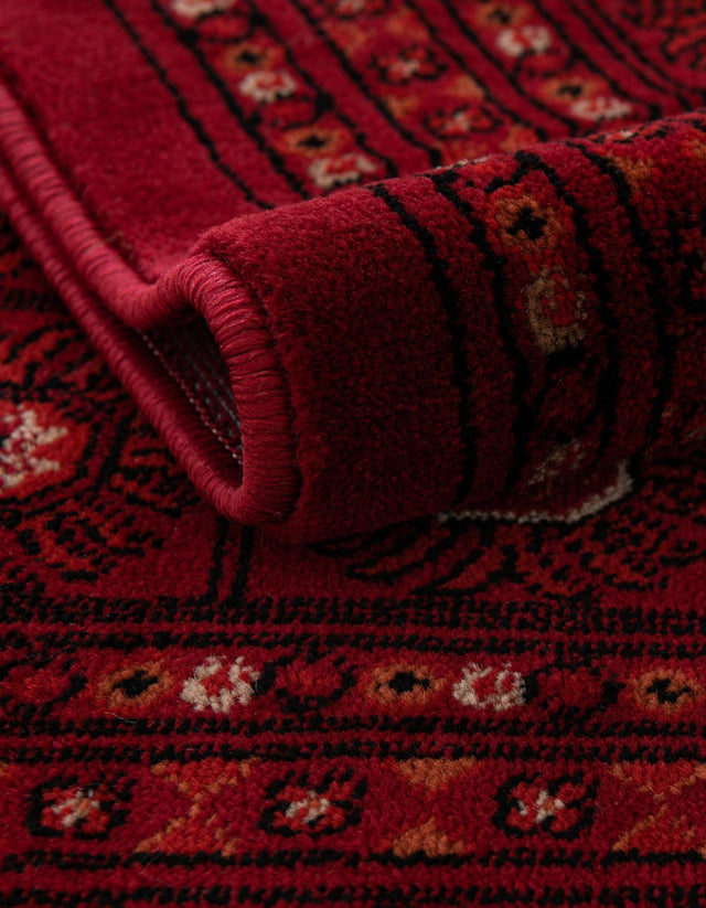 Red 7' 10 x 10' Tekke Rectangle Area Rug Classic Traditional Vintage Design Carpet for Living Rooms, Dining, Bedrooms, Office Space for Sale at Rug Engine