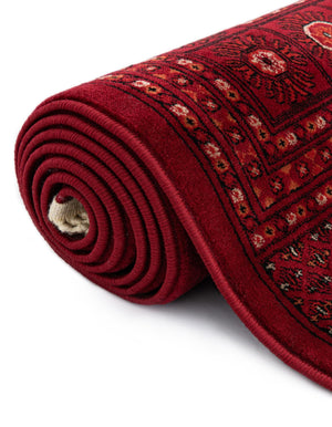 Red 2' x 6' 1 Tekke Runner Area Rug Classic Traditional Vintage Design Carpet for Living Rooms, Dining, Bedrooms, Office Space for Sale at Rug Engine