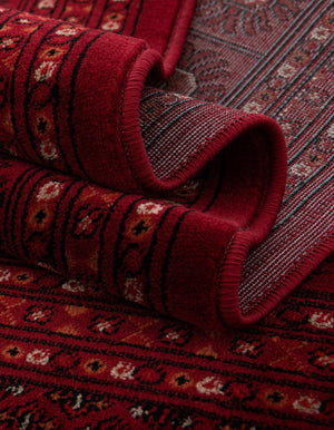 Red 2' x 6' 1 Tekke Runner Area Rug Classic Traditional Vintage Design Carpet for Living Rooms, Dining, Bedrooms, Office Space for Sale at Rug Engine