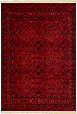 Red 7' 1 x 10' Tekke Rectangle Area Rug Classic Traditional Vintage Design Carpet for Living Rooms, Dining, Bedrooms, Office Space for Sale at Rug Engine
