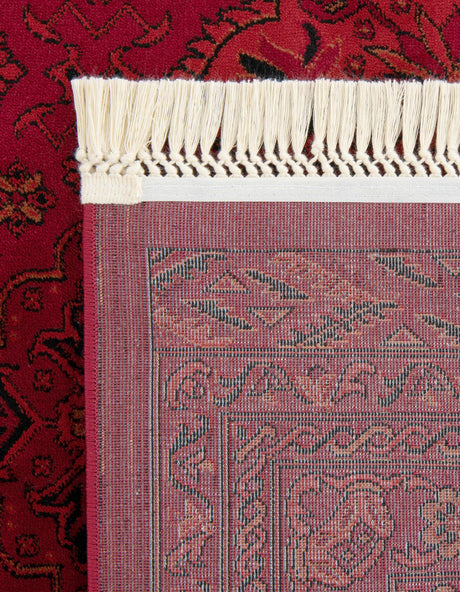 Red 7' 10 x 10' Tekke Rectangle Area Rug Classic Traditional Vintage Design Carpet for Living Rooms, Dining, Bedrooms, Office Space for Sale at Rug Engine