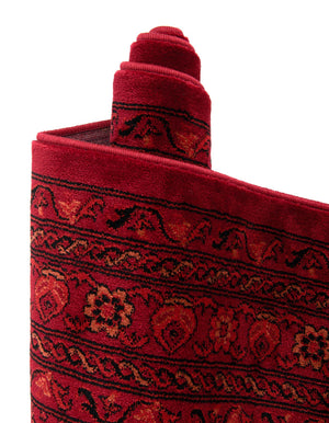 Red 7' 10 x 10' Tekke Rectangle Area Rug Classic Traditional Vintage Design Carpet for Living Rooms, Dining, Bedrooms, Office Space for Sale at Rug Engine