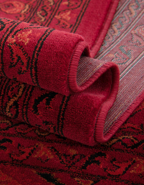 Red 6' 1 x 9' Tekke Rectangle Area Rug Classic Traditional Vintage Design Carpet for Living Rooms, Dining, Bedrooms, Office Space for Sale at Rug Engine