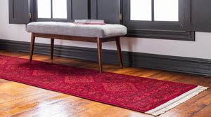 Red 2' x 8' Tekke Runner Area Rug Classic Traditional Vintage Design Carpet for Living Rooms, Dining, Bedrooms, Office Space for Sale at Rug Engine