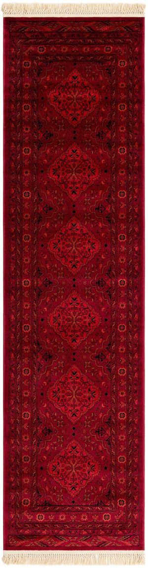Red 2' 7 x 10' Tekke Runner Area Rug Classic Traditional Vintage Design Carpet for Living Rooms, Dining, Bedrooms, Office Space for Sale at Rug Engine