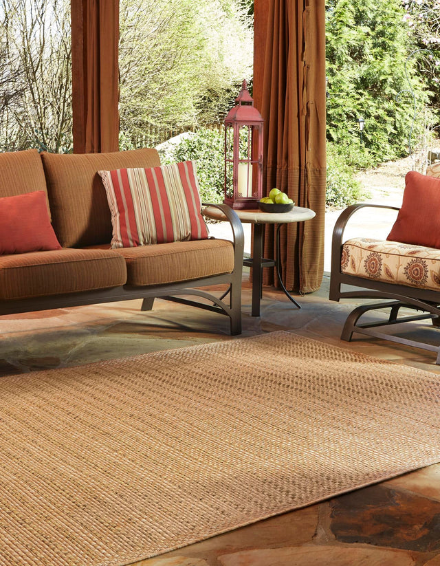 Light Brown 2' 2 x 3' 1 Outdoor Border Rectangle Rug