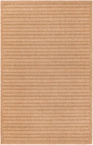 Light Brown 5' 3 x 8' Outdoor Border Rectangle Area Rug Weather Resistant for Patio, Deck, Terrace, Balcony, Porch 100% Polypropylene Classic Bordered Carpet for Sale at Rug Engine