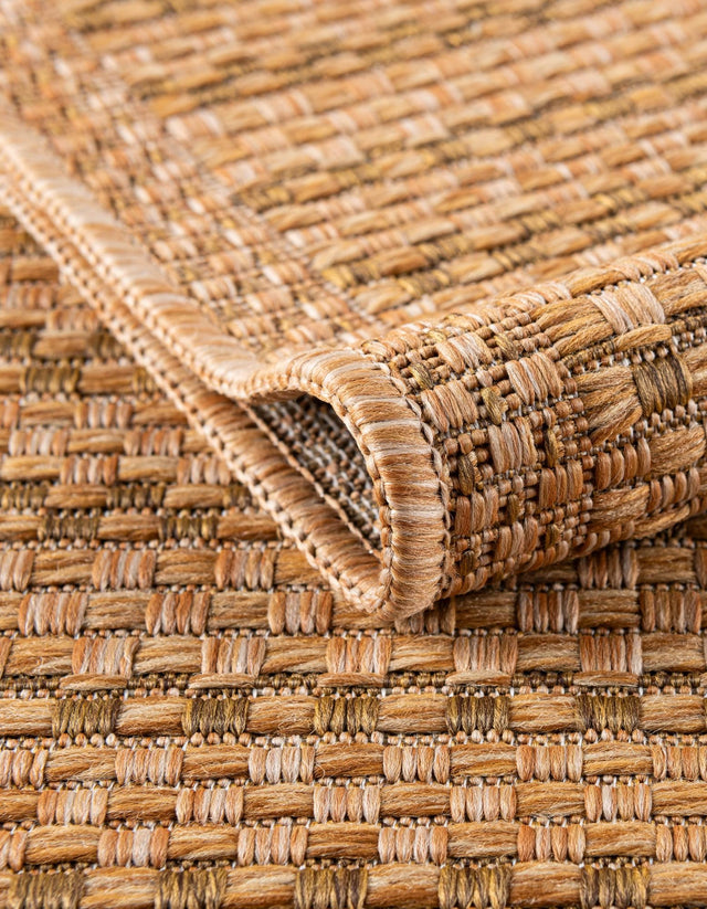 Light Brown 2' 2 x 6' 1 Outdoor Border Runner Rug