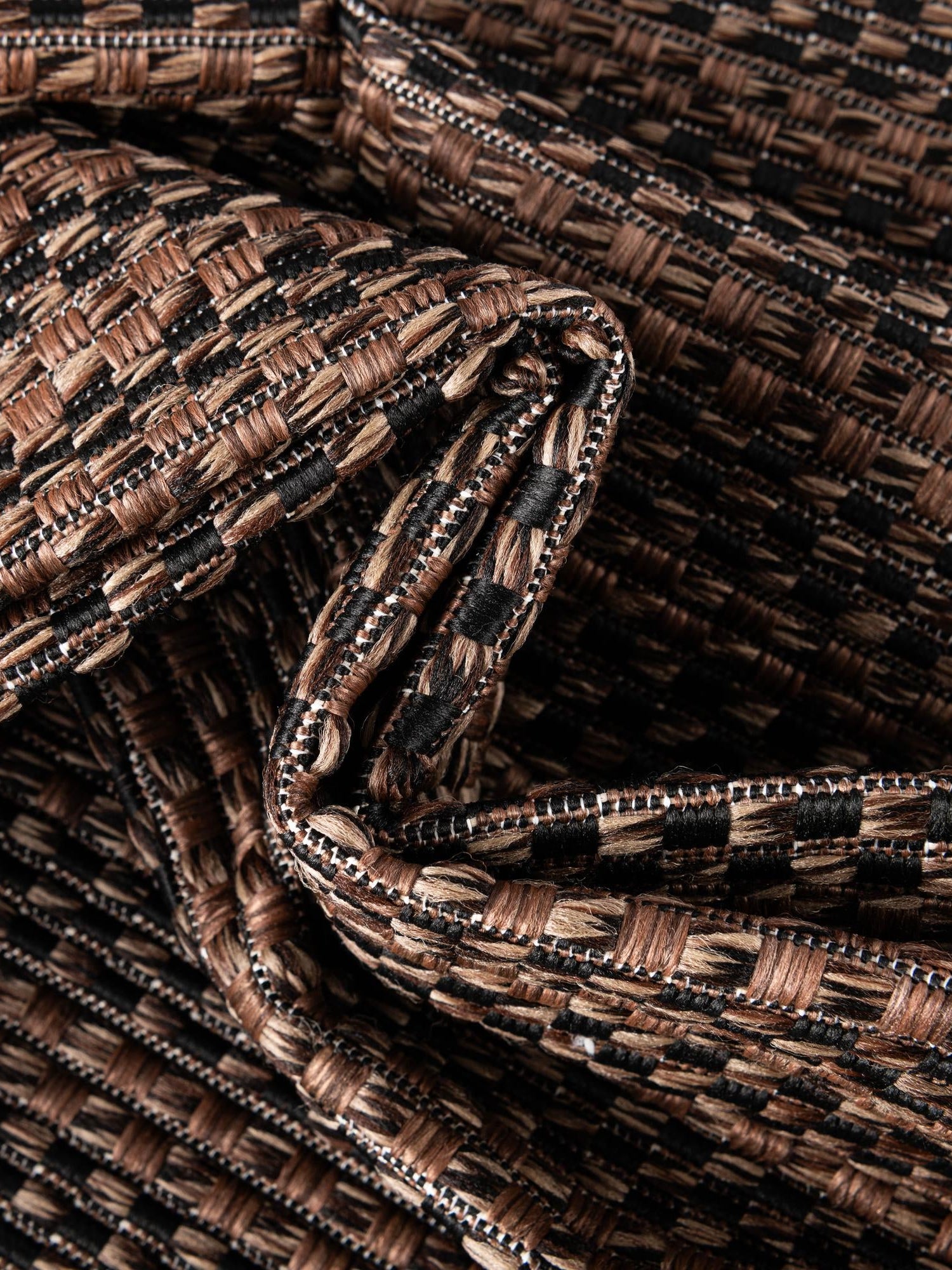 Brown 4' 1 x 6' 1 Outdoor Border Rectangle Area Rug Weather Resistant for Patio, Deck, Terrace, Balcony, Porch 100% Polypropylene Classic Bordered Carpet for Sale at Rug Engine