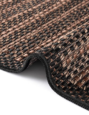 Brown 8' x 11' 4 Outdoor Border Rectangle Area Rug Weather Resistant for Patio, Deck, Terrace, Balcony, Porch 100% Polypropylene Classic Bordered Carpet for Sale at Rug Engine