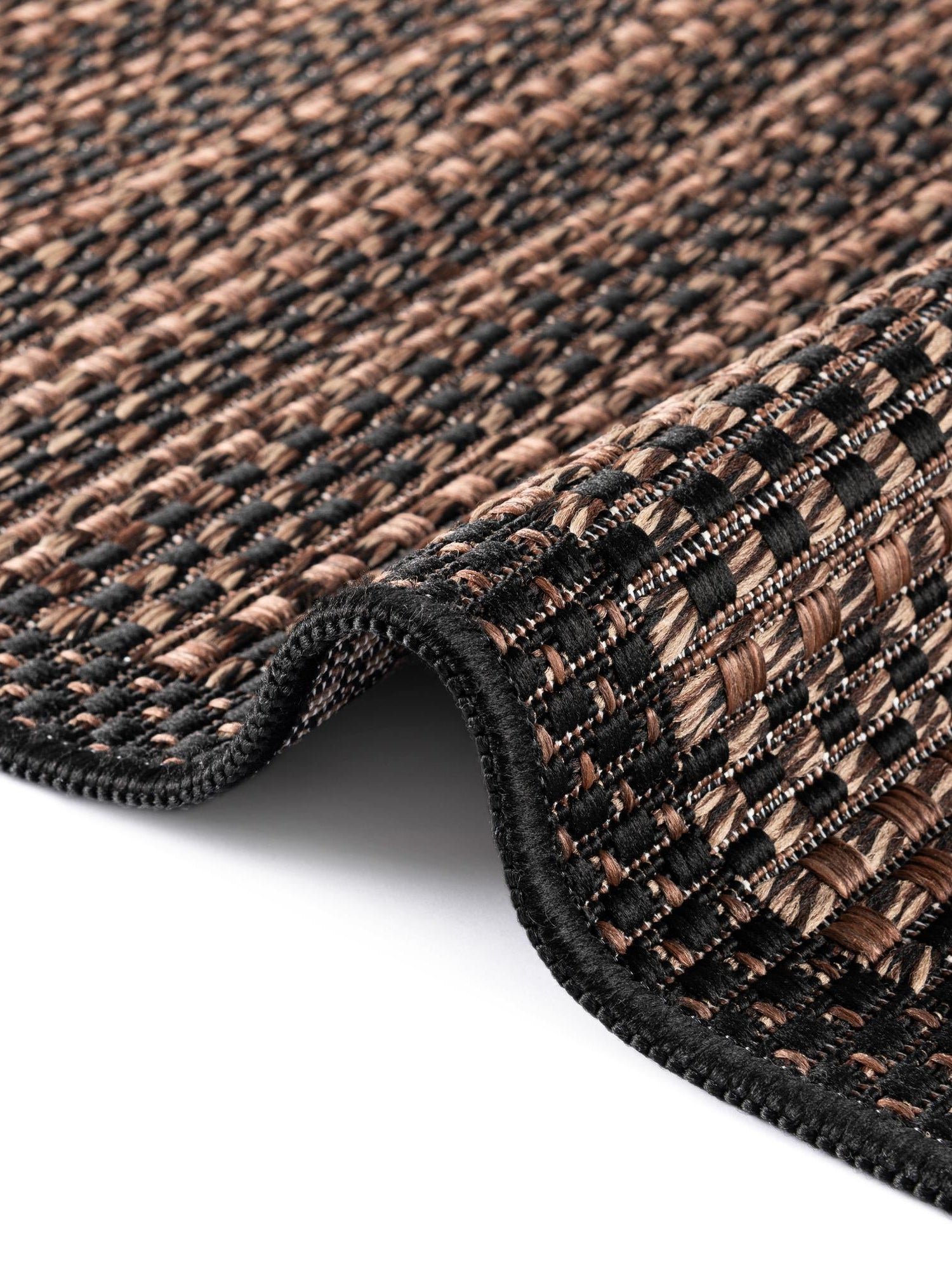 Brown 9' x 12' 2 Outdoor Border Rectangle Area Rug Weather Resistant for Patio, Deck, Terrace, Balcony, Porch 100% Polypropylene Classic Bordered Carpet for Sale at Rug Engine