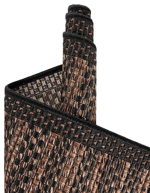 Brown 8' x 11' 4 Outdoor Border Rectangle Area Rug Weather Resistant for Patio, Deck, Terrace, Balcony, Porch 100% Polypropylene Classic Bordered Carpet for Sale at Rug Engine