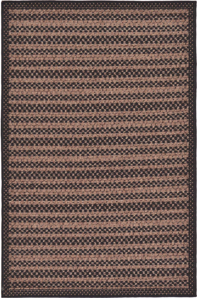 Brown 3' 3 x 5' 1 Outdoor Border Rectangle Area Rug Weather Resistant for Patio, Deck, Terrace, Balcony, Porch 100% Polypropylene Classic Bordered Carpet for Sale at Rug Engine