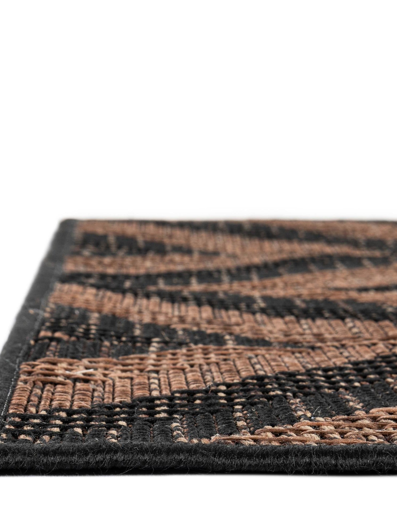 Brown 2' 2 x 3' Outdoor Modern Rectangle Area Rug Weather Resistant for Patio, Deck, Terrace, Balcony, Porch 100% Polypropylene Modern Outside Carpet for Sale at Rug Engine