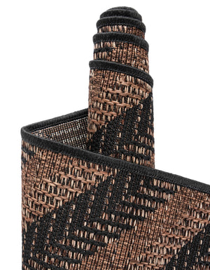 Brown 9' x 12' Outdoor Modern Rectangle Area Rug Weather Resistant for Patio, Deck, Terrace, Balcony, Porch 100% Polypropylene Modern Outside Carpet for Sale at Rug Engine