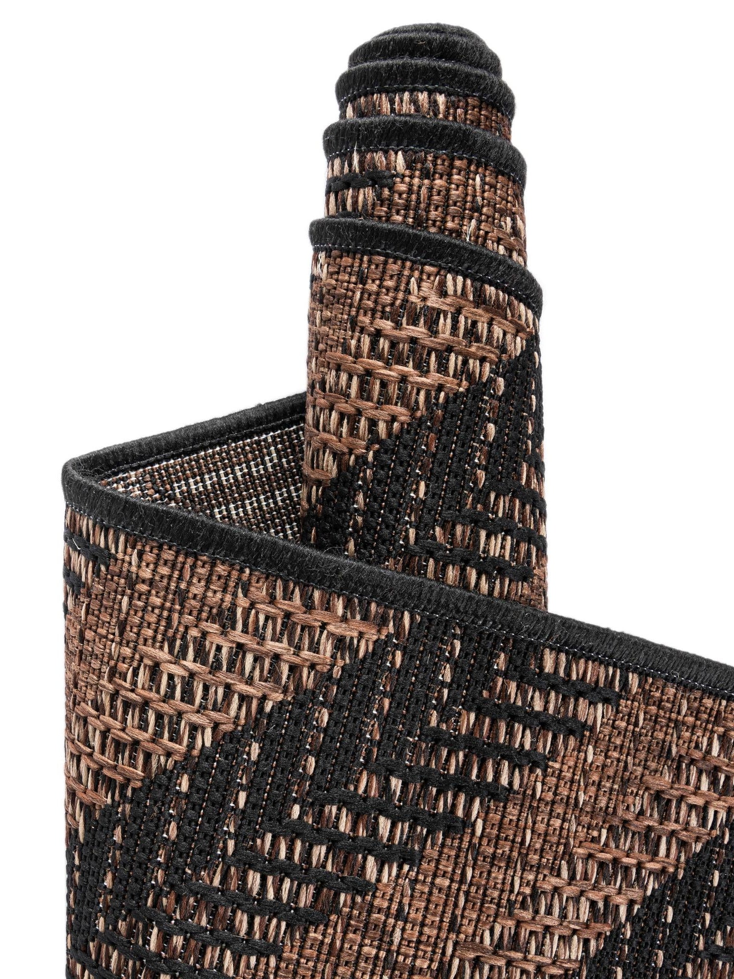 Brown 5' 3 x 8' Outdoor Modern Rectangle Area Rug Weather Resistant for Patio, Deck, Terrace, Balcony, Porch 100% Polypropylene Modern Outside Carpet for Sale at Rug Engine