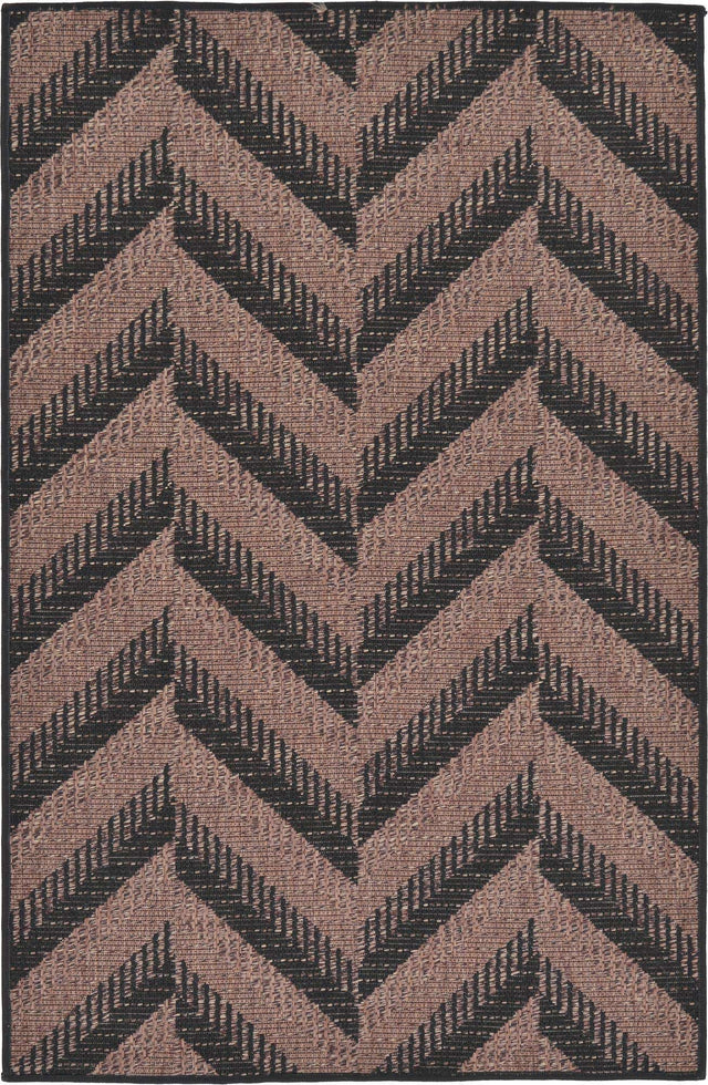 Brown 3' 3 x 5' 1 Outdoor Modern Rectangle Area Rug Weather Resistant for Patio, Deck, Terrace, Balcony, Porch 100% Polypropylene Modern Outside Carpet for Sale at Rug Engine