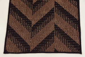 Brown 2' 2 x 6' Outdoor Modern Runner Area Rug Weather Resistant for Patio, Deck, Terrace, Balcony, Porch 100% Polypropylene Modern Outside Carpet for Sale at Rug Engine