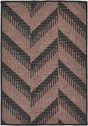 Brown 2' 2 x 3' Outdoor Modern Rectangle Area Rug Weather Resistant for Patio, Deck, Terrace, Balcony, Porch