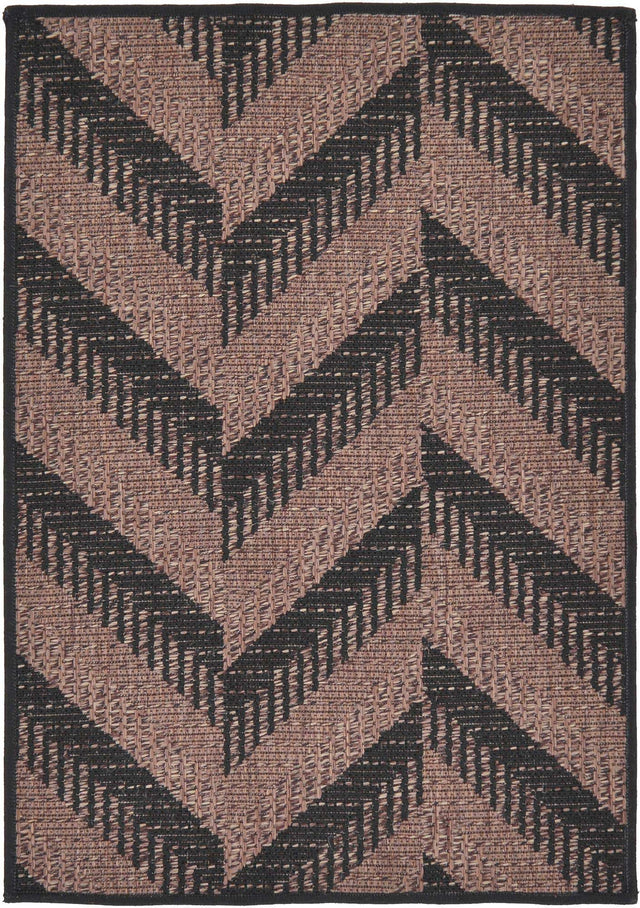 Brown 2' 2 x 3' Outdoor Modern Rectangle Area Rug Weather Resistant for Patio, Deck, Terrace, Balcony, Porch