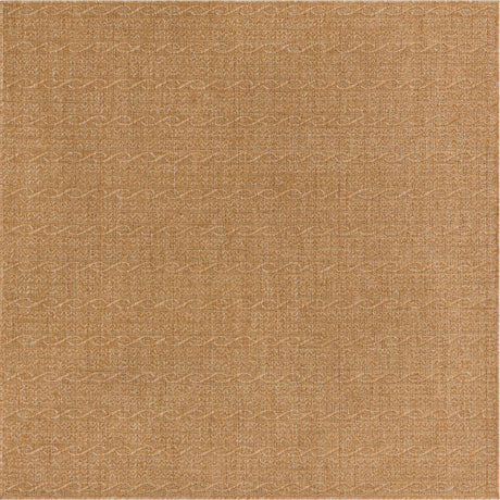 Light Brown 6' 1 x 6' 1 Outdoor Modern Square Area Rug Weather Resistant for Patio, Deck, Terrace, Balcony, Porch