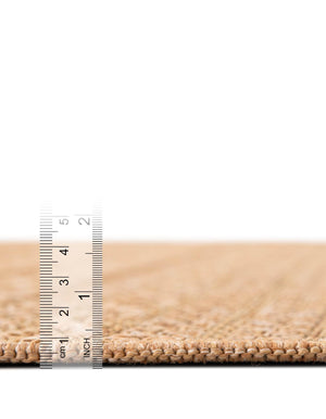 Light Brown 6' 1 x 9' Outdoor Modern Rectangle Area Rug Weather Resistant for Patio, Deck, Terrace, Balcony, Porch 100% Polypropylene Modern Outside Carpet for Sale at Rug Engine