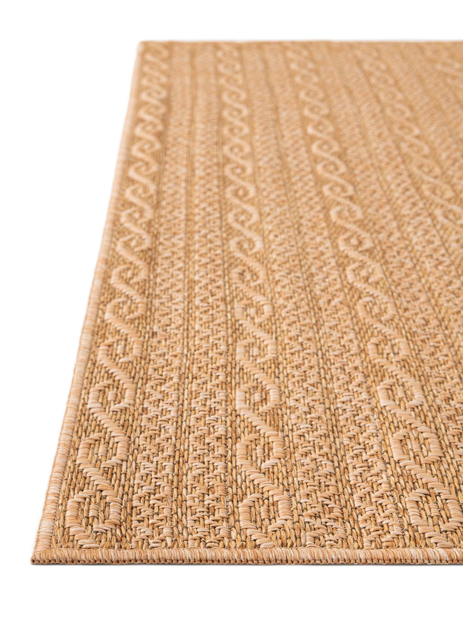 Light Brown 8' x 11' 4 Outdoor Modern Rectangle Area Rug Weather Resistant for Patio, Deck, Terrace, Balcony, Porch 100% Polypropylene Modern Outside Carpet for Sale at Rug Engine