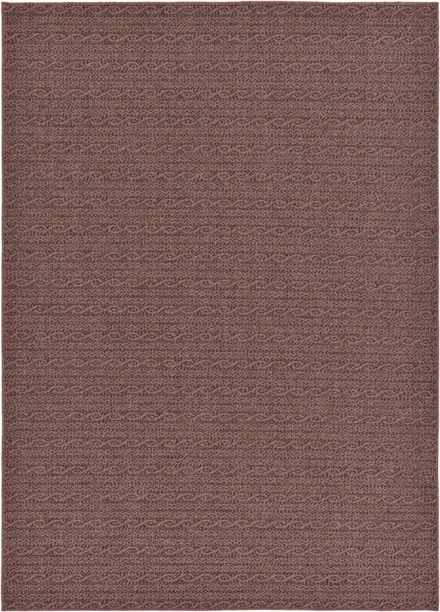 Brown 7' 1 x 10' Outdoor Modern Rectangle Area Rug Weather Resistant for Patio, Deck, Terrace, Balcony, Porch 100% Polypropylene Modern Outside Carpet for Sale at Rug Engine