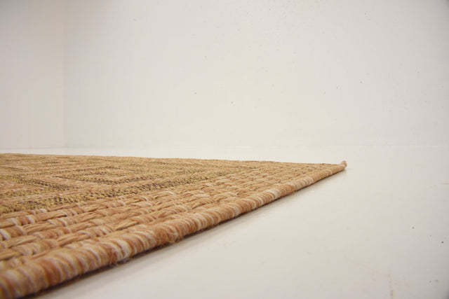 Light Brown 6' 1 x 6' 1 Outdoor Border Square Area Rug Weather Resistant for Patio, Deck, Terrace, Balcony, Porch 100% Polypropylene Classic Bordered Carpet for Sale at Rug Engine